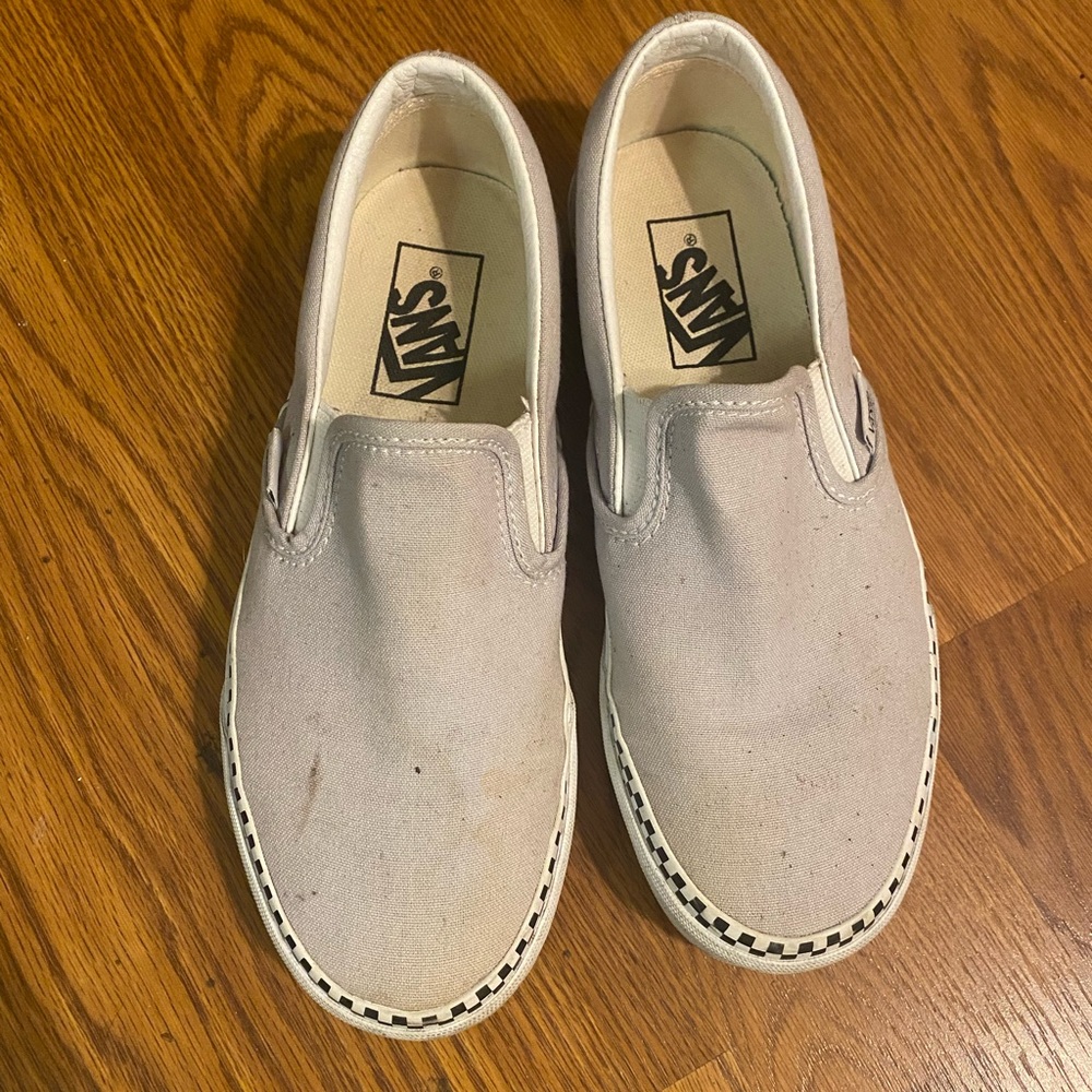 Lavender Platform Slip on Vans